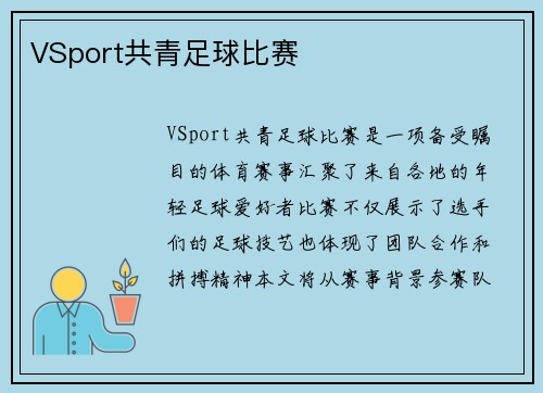 VSport共青足球比赛